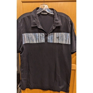 Travis Matthew Polo Shirt‎ Adult Mens Large Athletic Blue Short Sleeve pattern